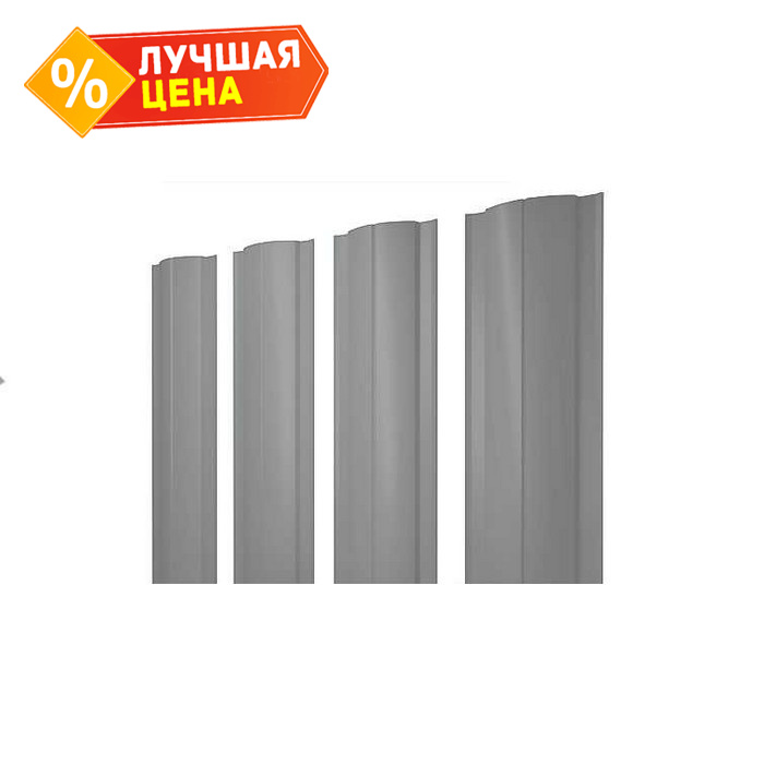 Штакетник Круглый Grand Line 0,45 Drap RAL7004 Сигнальный Серый