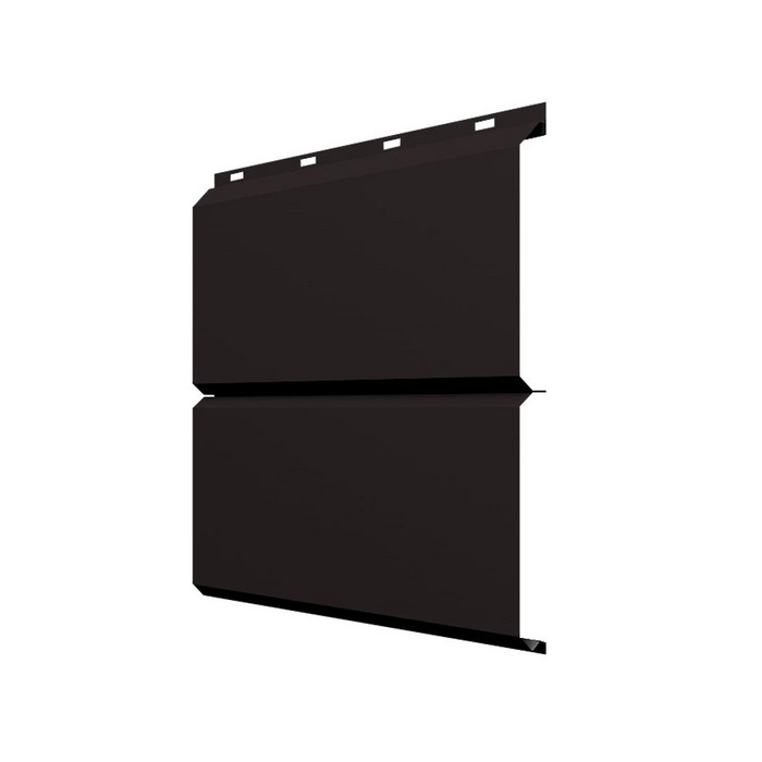 Софит ЭкоБрус без перфорации 0,345 Grand Line 0,5 Satin с пленкой RAL9005 черный